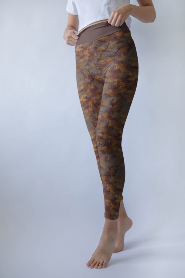 Land of grey n pink Yoga Leggings - Image 2