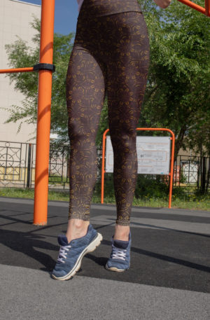 Cosmic Sunflower Yoga Leggings