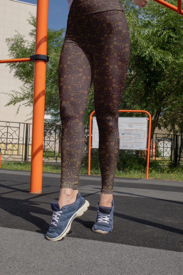 Cosmic Sunflower Yoga Leggings