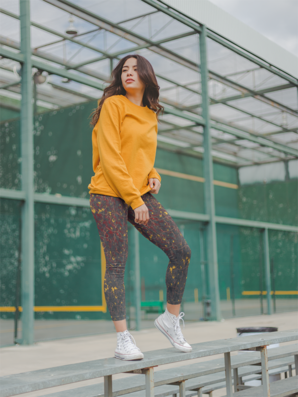 Autumanl Leaves Yoga Leggings - Image 7
